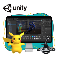 Мир игр на Unity 2D на популярном движке + AI-помощники - КИБЕРшкола программирования для детей, компьютерные курсы для школьников, начинающих и подростков - KIBERone г. 
