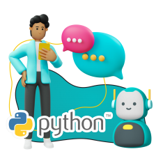 Умный чат-бот на Python - КИБЕРшкола программирования для детей, компьютерные курсы для школьников, начинающих и подростков - KIBERone г. 